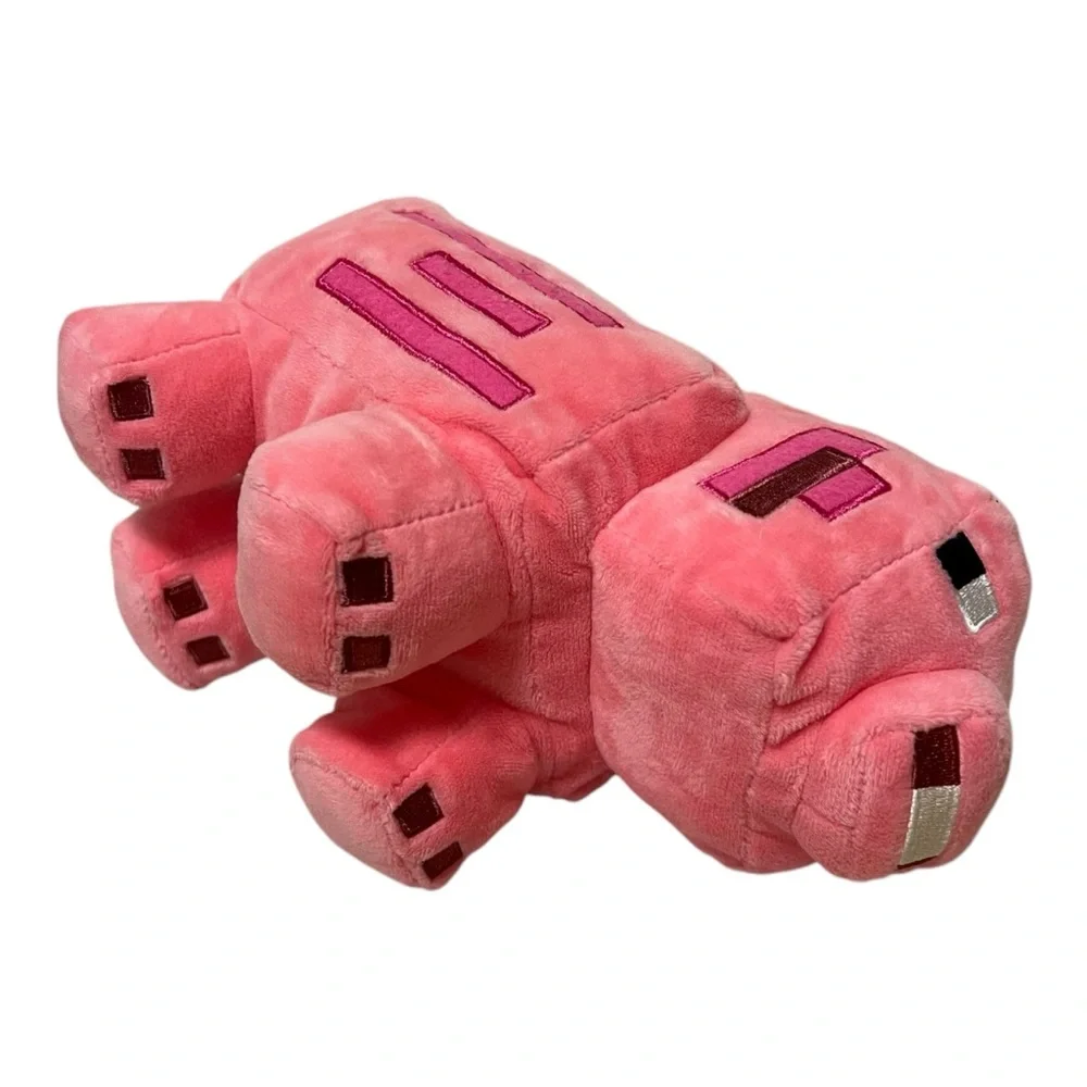 Minecraft MOJANG Studios Pink Plush Pig Toy Stuffed Animal 10”
